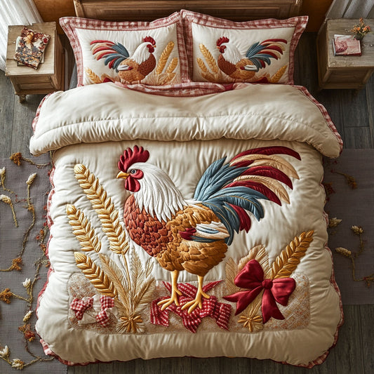 Rooster And Wheat CP0606033CL Duvet Cover Set
