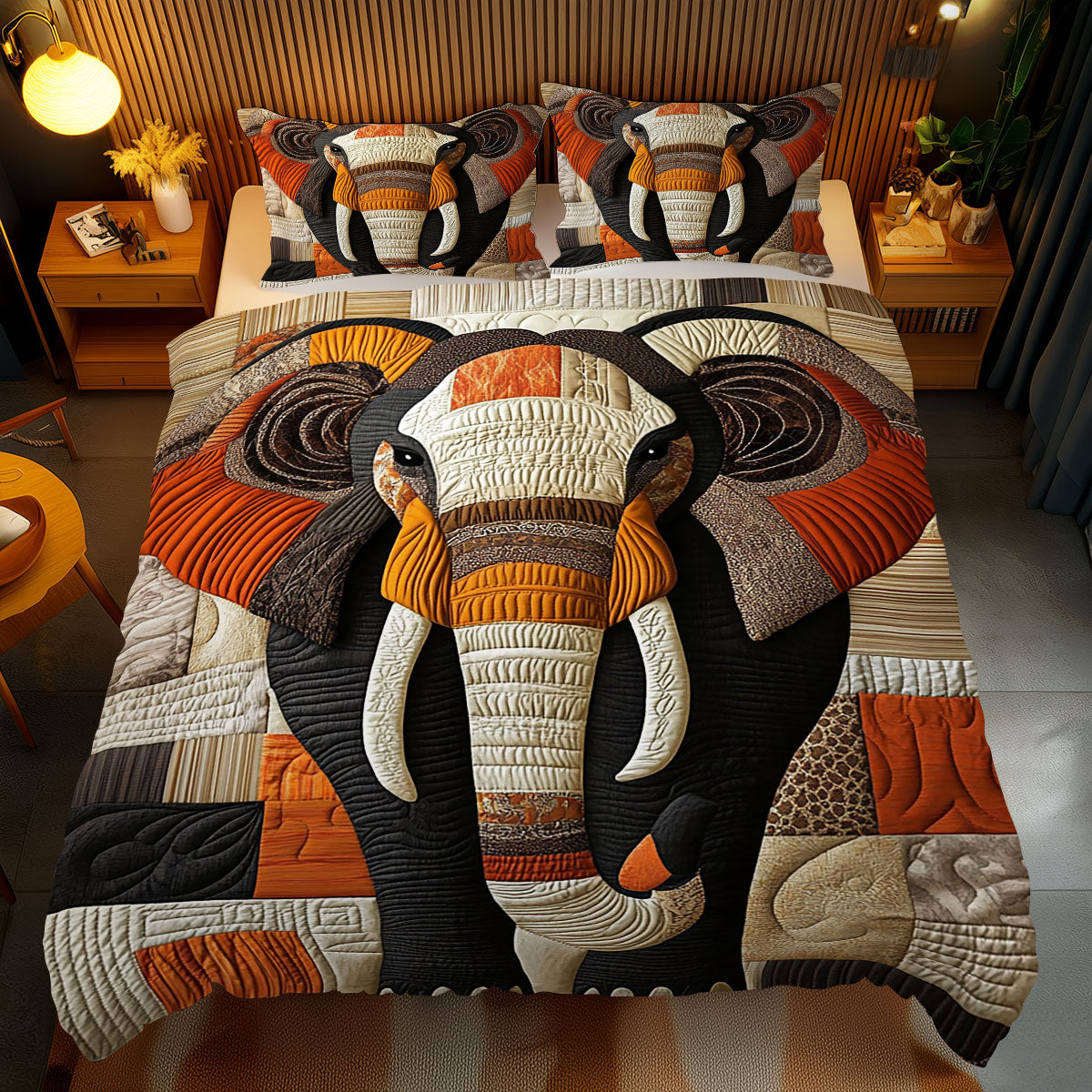 Patchwork Elephant WJ1712048CL Duvet Cover Set