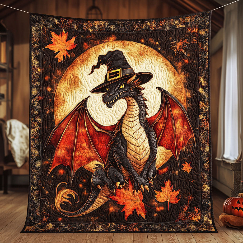 Dragon Wearing Witch Hat DH2909017CL Quilt