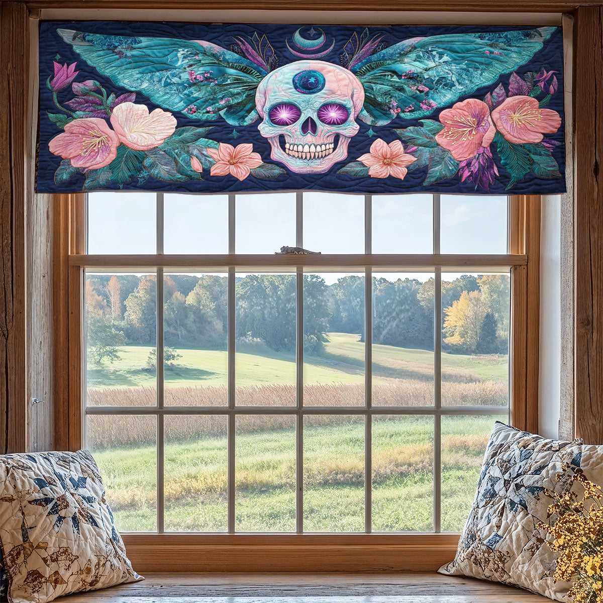 Skull Flower WX2205051CL Quilted Valance