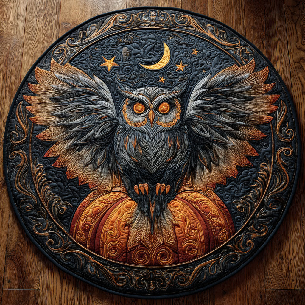 Darkmoon Owl CW2908002CL Quilted Round Mat
