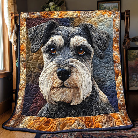 Miniature Schnauzer Portrait WX0303087CL Quilt