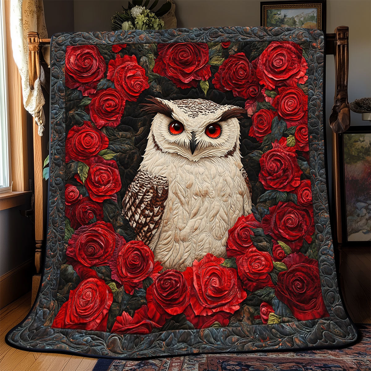 Owl Rose Field WX0303092CL Quilt