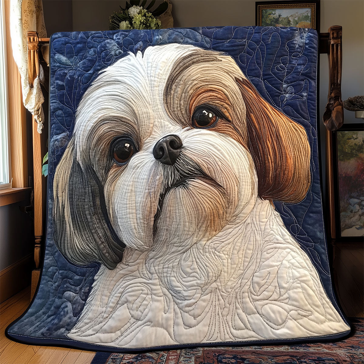 Shih Tzu Dog WX0303097CL Quilt