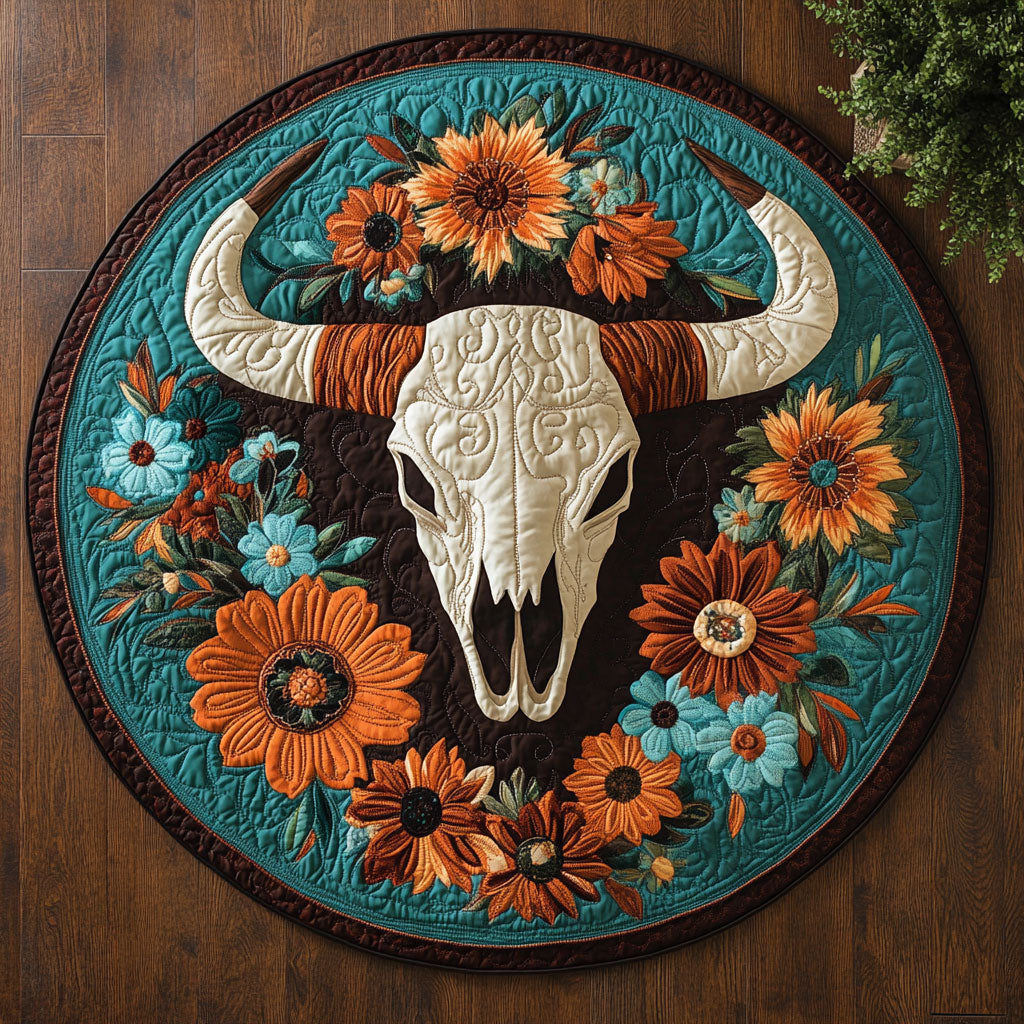 Bones of the Earth CM0505045CL Quilted Round Mat