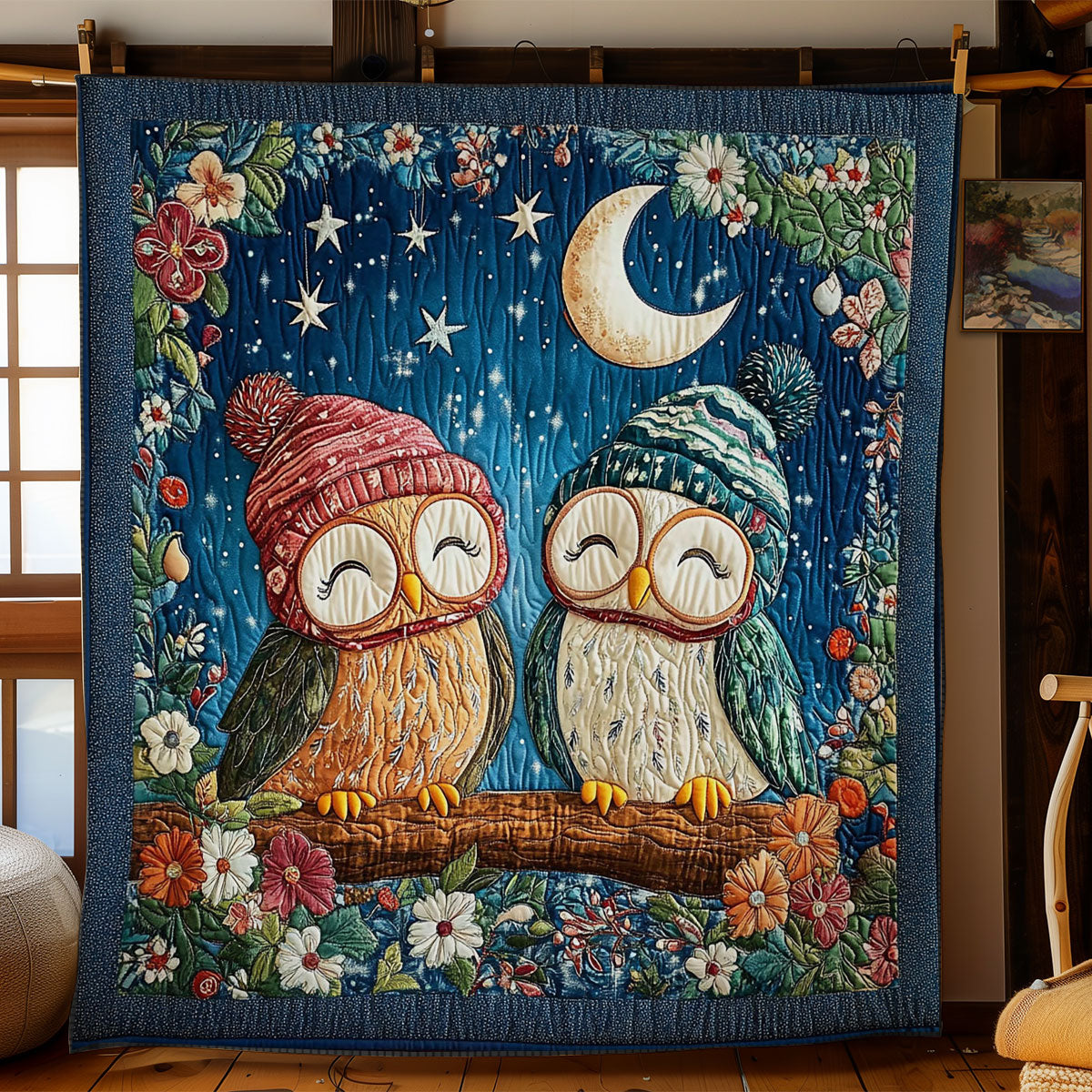 Owl In Night WY2301070CL Quilt