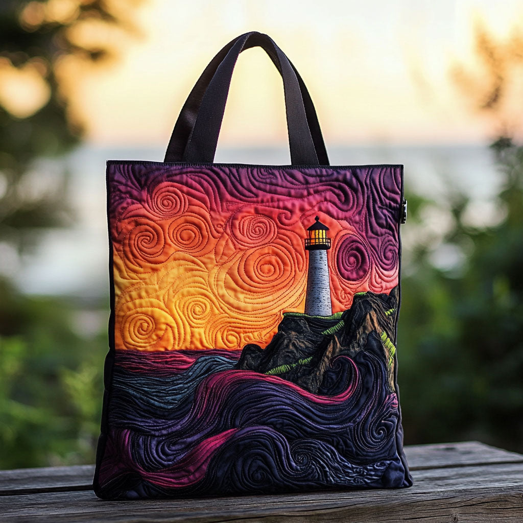 Stormrise Lighthouse WN3009051CL Quilted Tote Bag