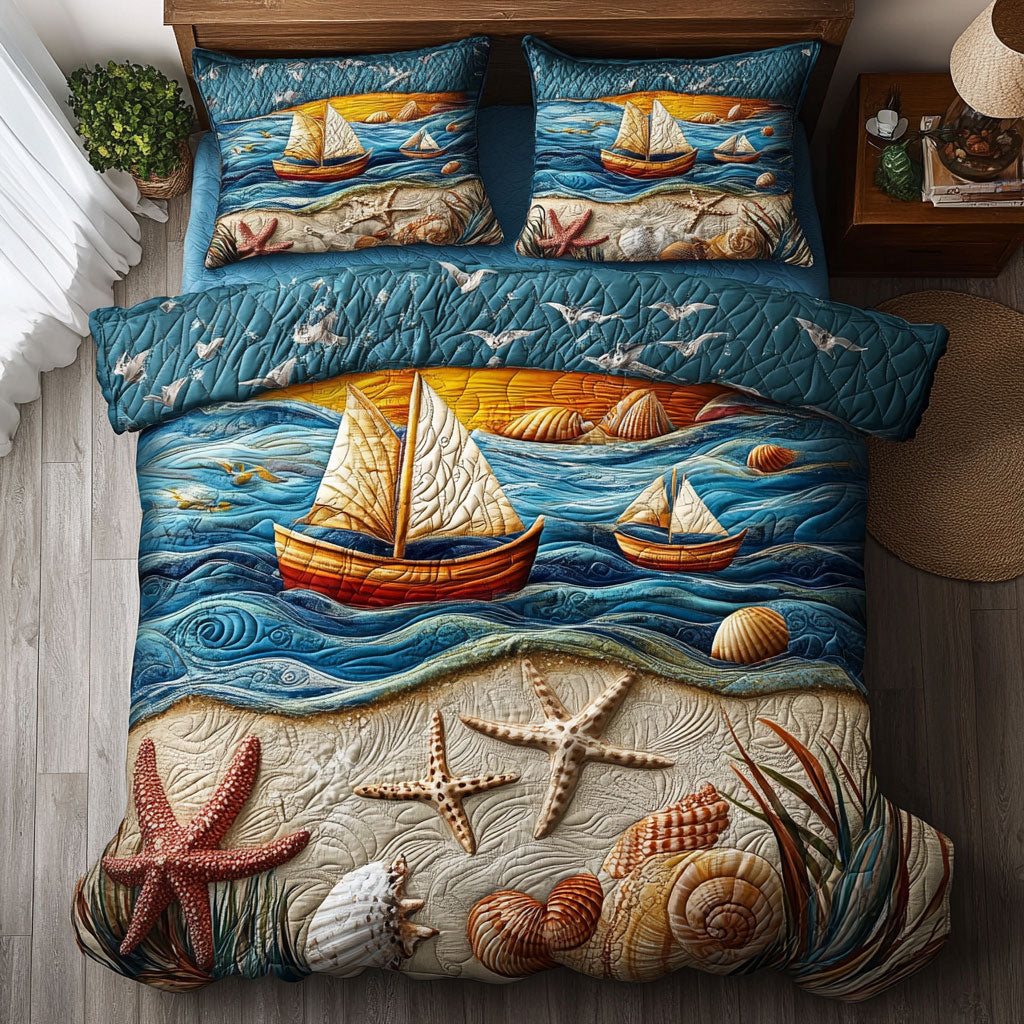 Beautiful Beach Scenery WY1302062CL Duvet Cover Set