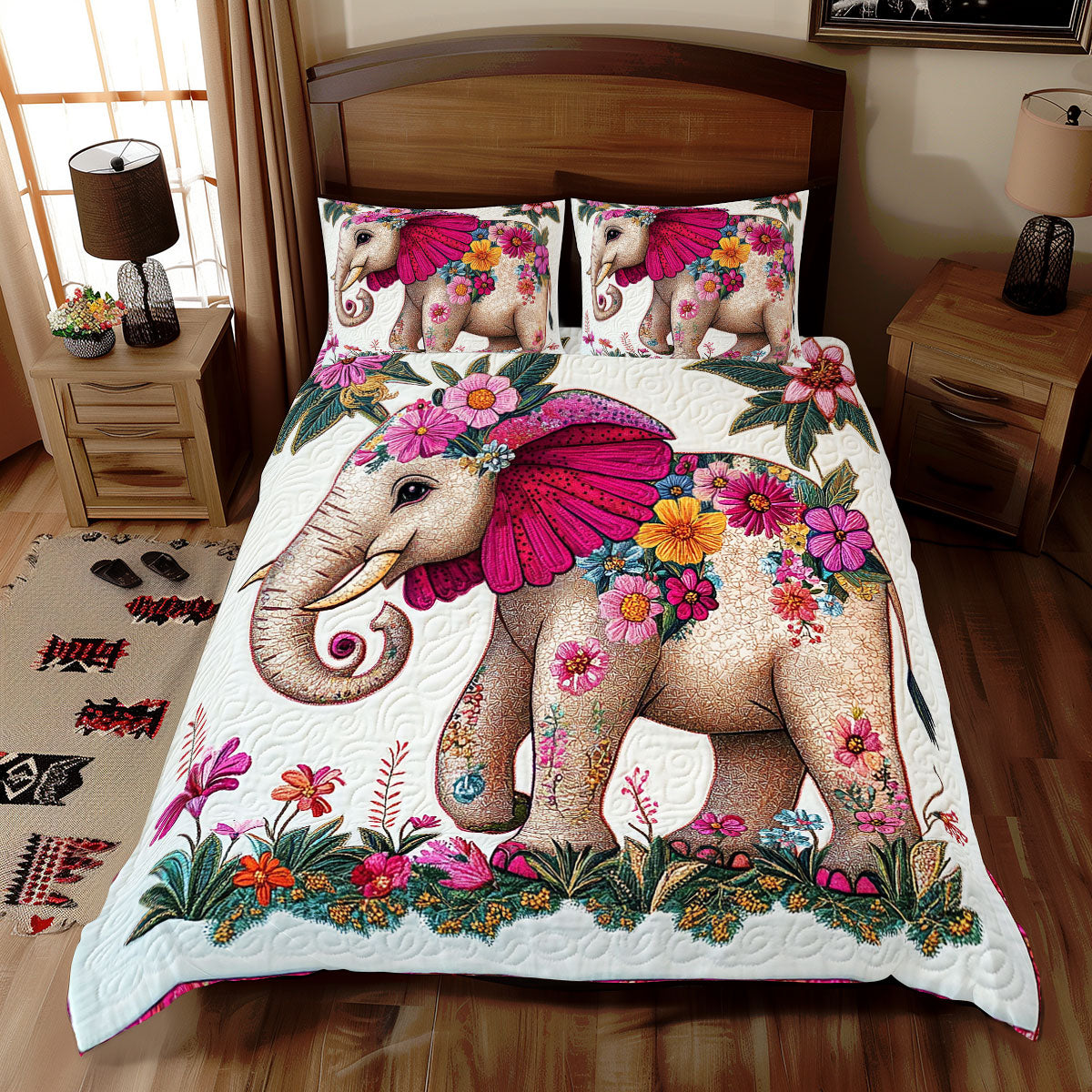 Elephant Pink WX0412067CL Duvet Cover Set