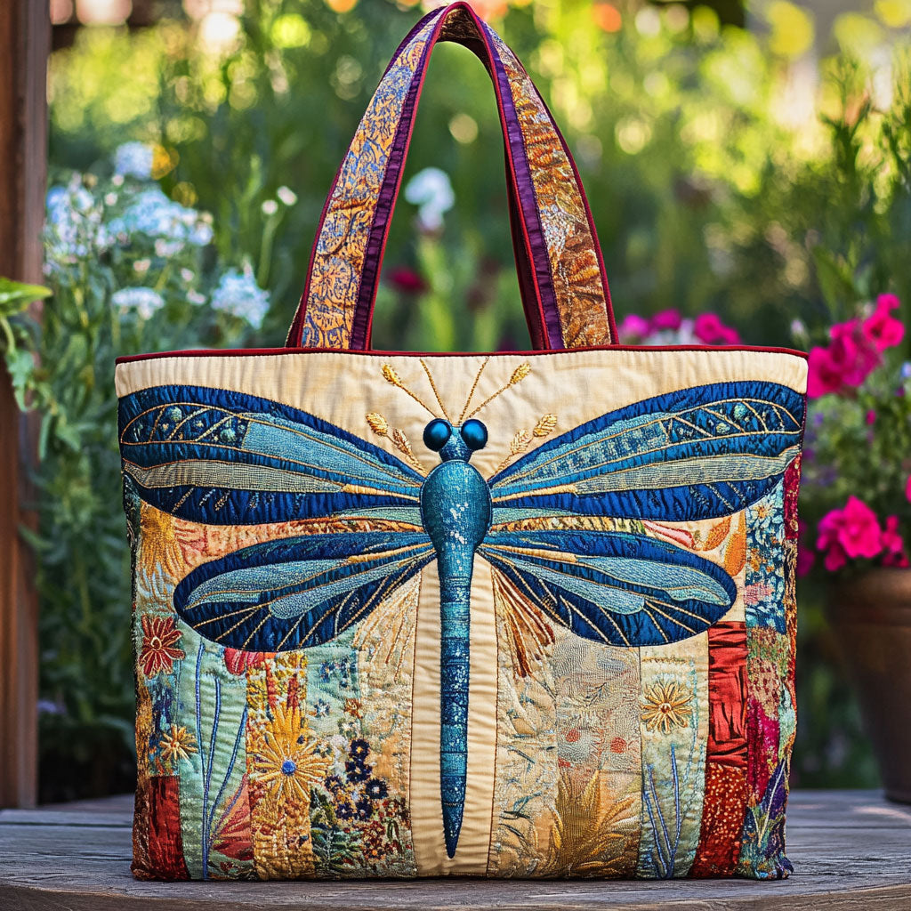 Dragonfly Glow CW2909004CL Quilted Tote Bag