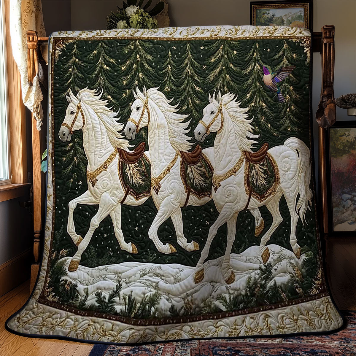 Golden Saddle Horse WN0512008CL Quilt
