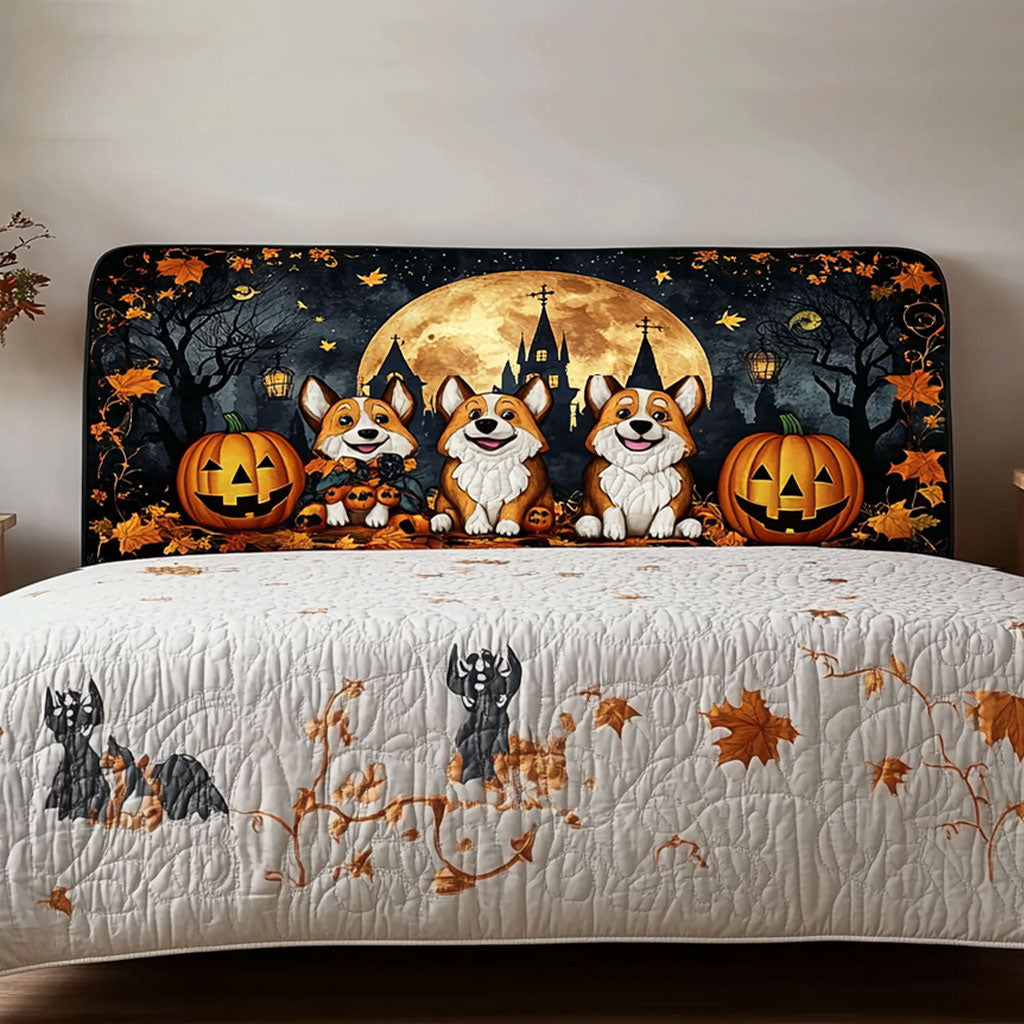 Mystic Corgi WN1812017CL Quilted Headboard Slipcover