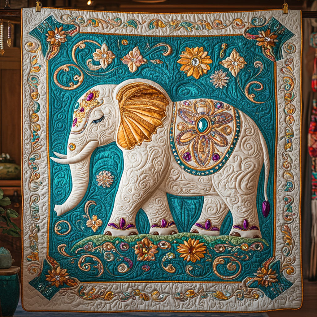 Colorful Elephant WY0906037CL Quilt