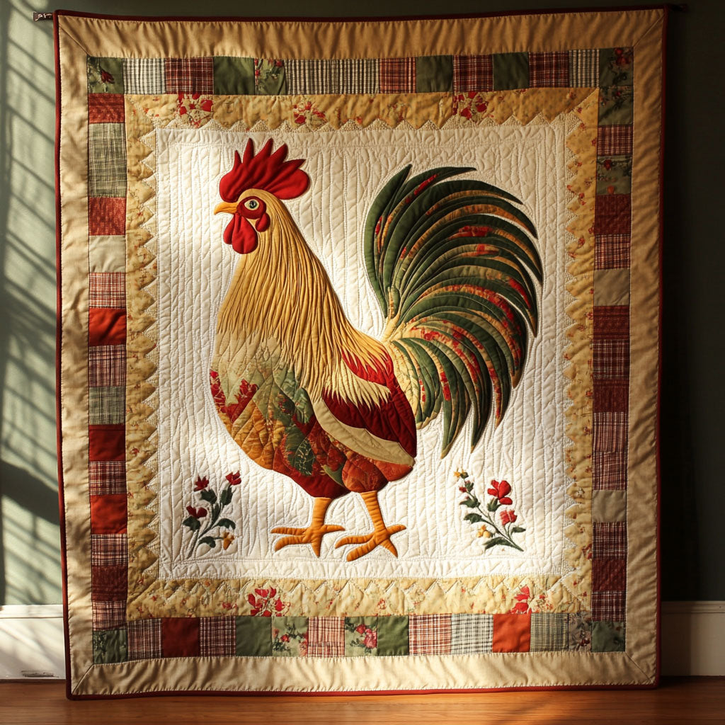 Harvest Rooster WJ2508020CL Quilt