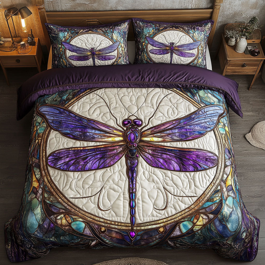 Purple Dragonfly WY2502053CL Duvet Cover Set