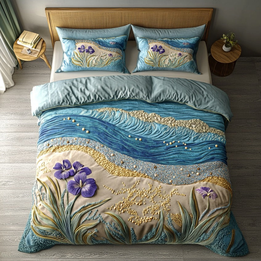 Coastal Iris XR1209030CL Duvet Cover Set