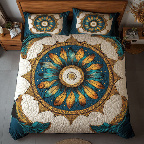 Flower Feather Native American WY0802047CL Duvet Cover Set
