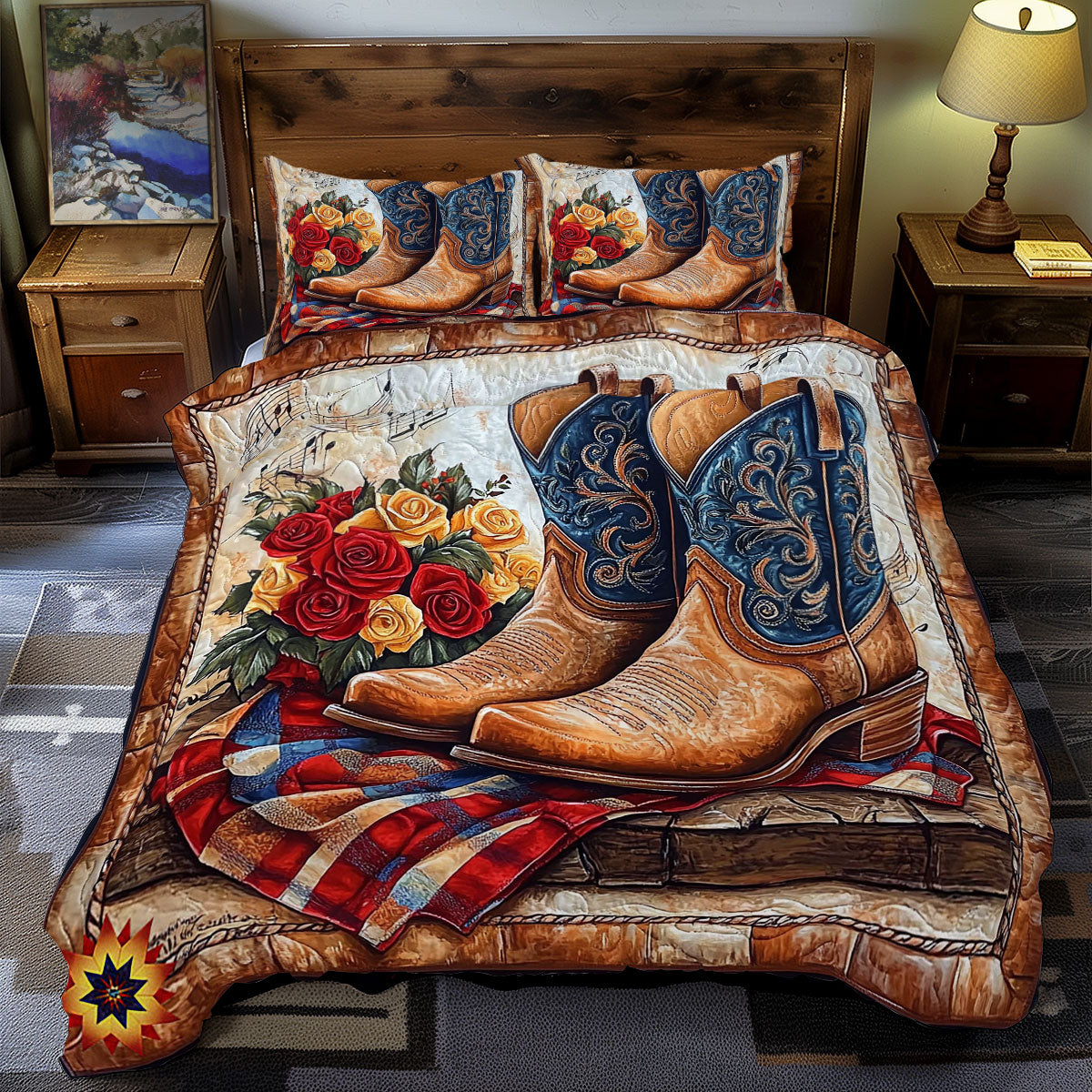 Cowboy Boots WY1112033CL Duvet Cover Set