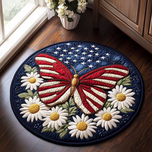 Daisy Flower WX2105007CL Quilted Round Mat