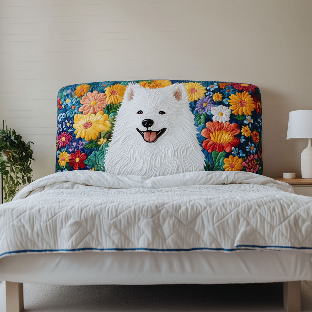 Happy Samoyed KL2412013CL Quilted Headboard Slipcover