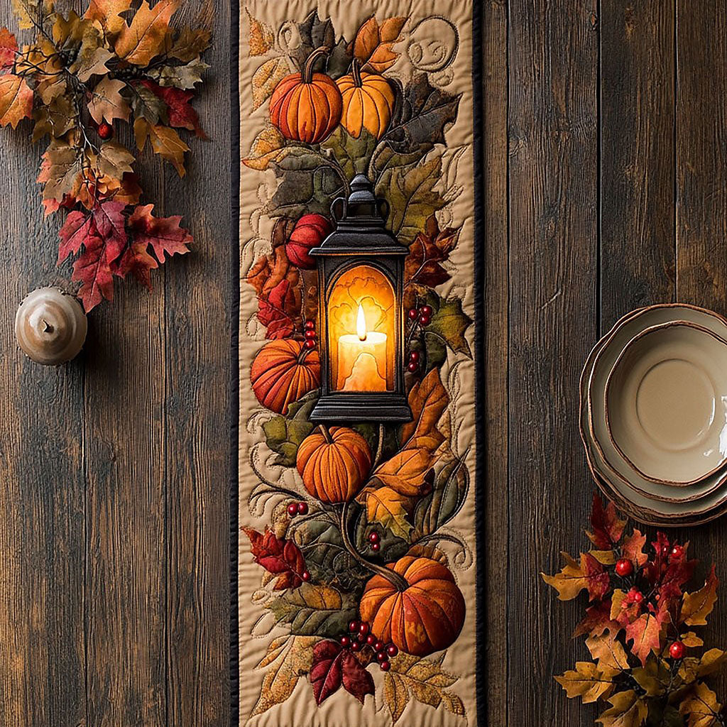Lantern Charm CW1606032CL Quilted Table Runner
