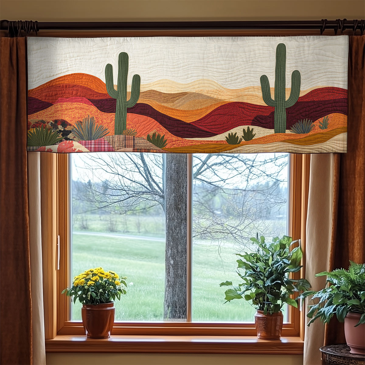 Cactus WX1305007CL Quilted Valance