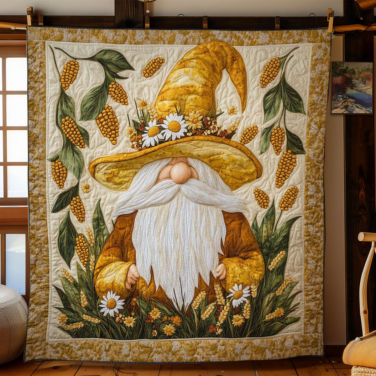 Cornfield Gnome WN2105006CL Quilt