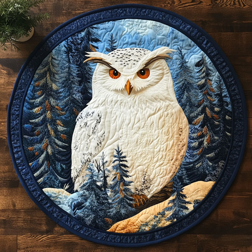 White Owl CM1905040CL Quilted Round Mat