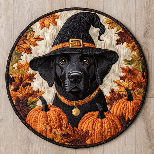 Witch Pup Harvest WX0307092CL Quilted Round Mat
