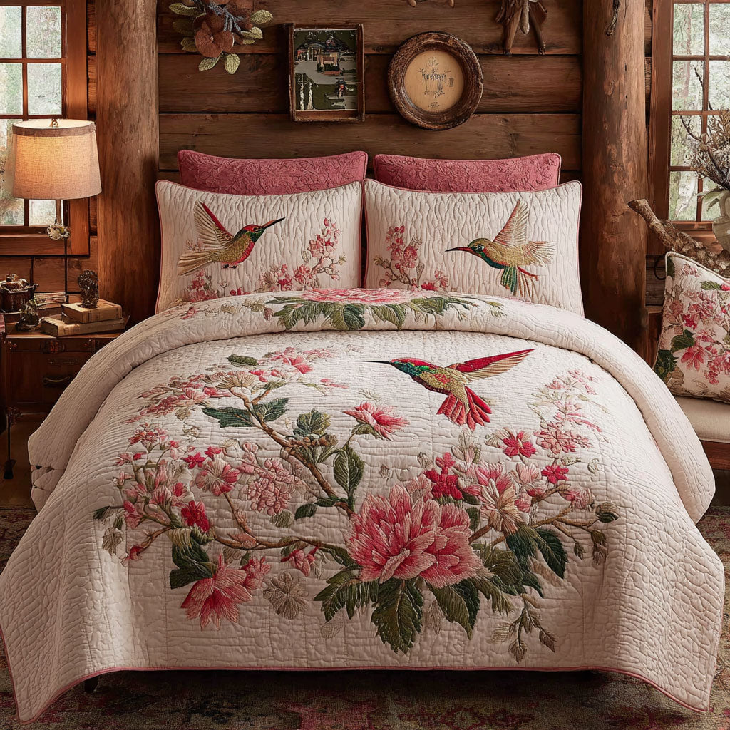 Floral Hummingbird CW0407026CL Duvet Cover Set