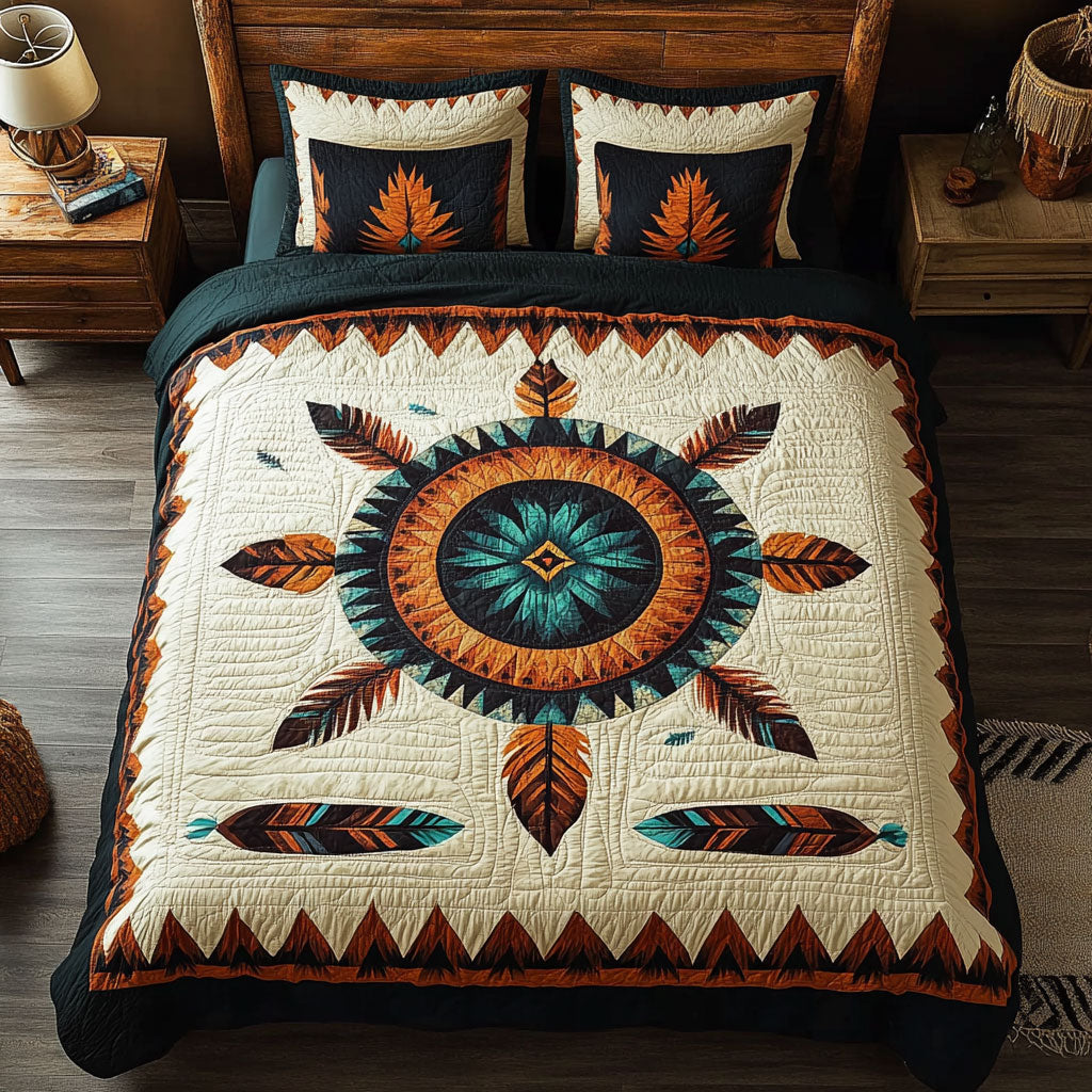 Native American Feather WY2301029CL Duvet Cover Set