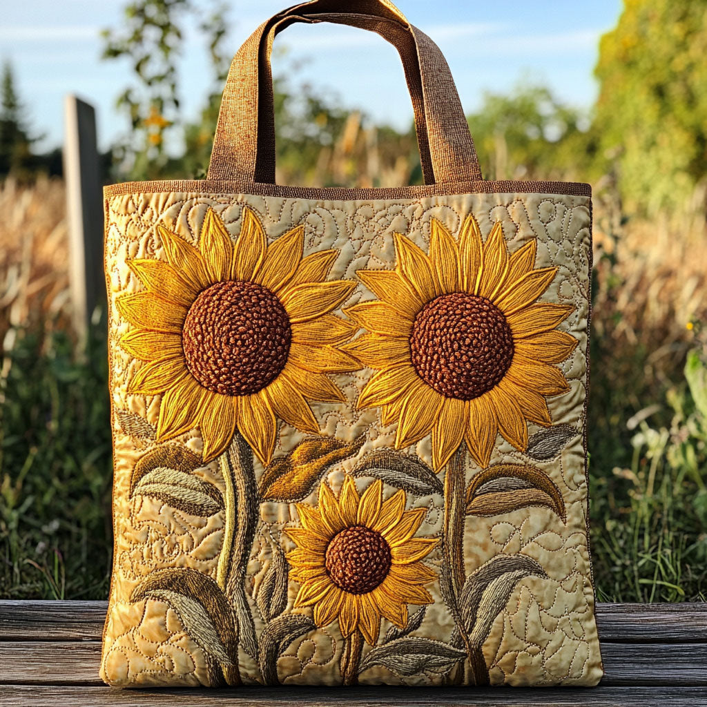 Shining Sunflower WN2209072CL Quilted Tote Bag