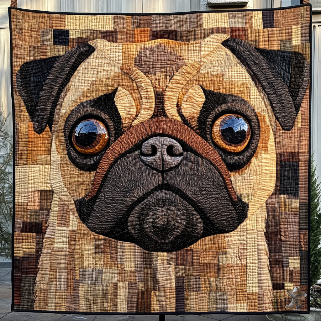 Pug Look At Me Please WU0111009CL Quilt
