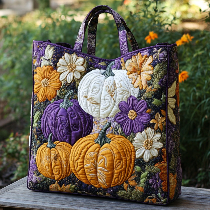Mystic Pumpkins XR0710023CL Quilted Tote Bag