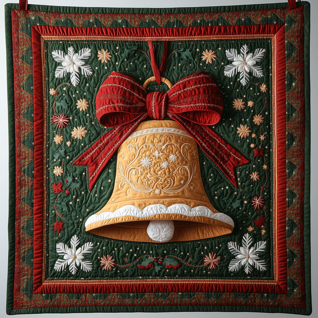 Golden Christmas Bell LT2509013CL Quilt