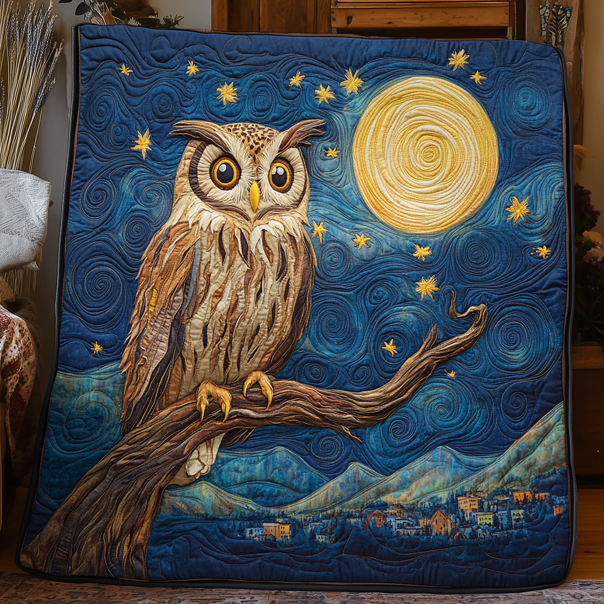 Owl Starry Night WX0406044CL Quilt