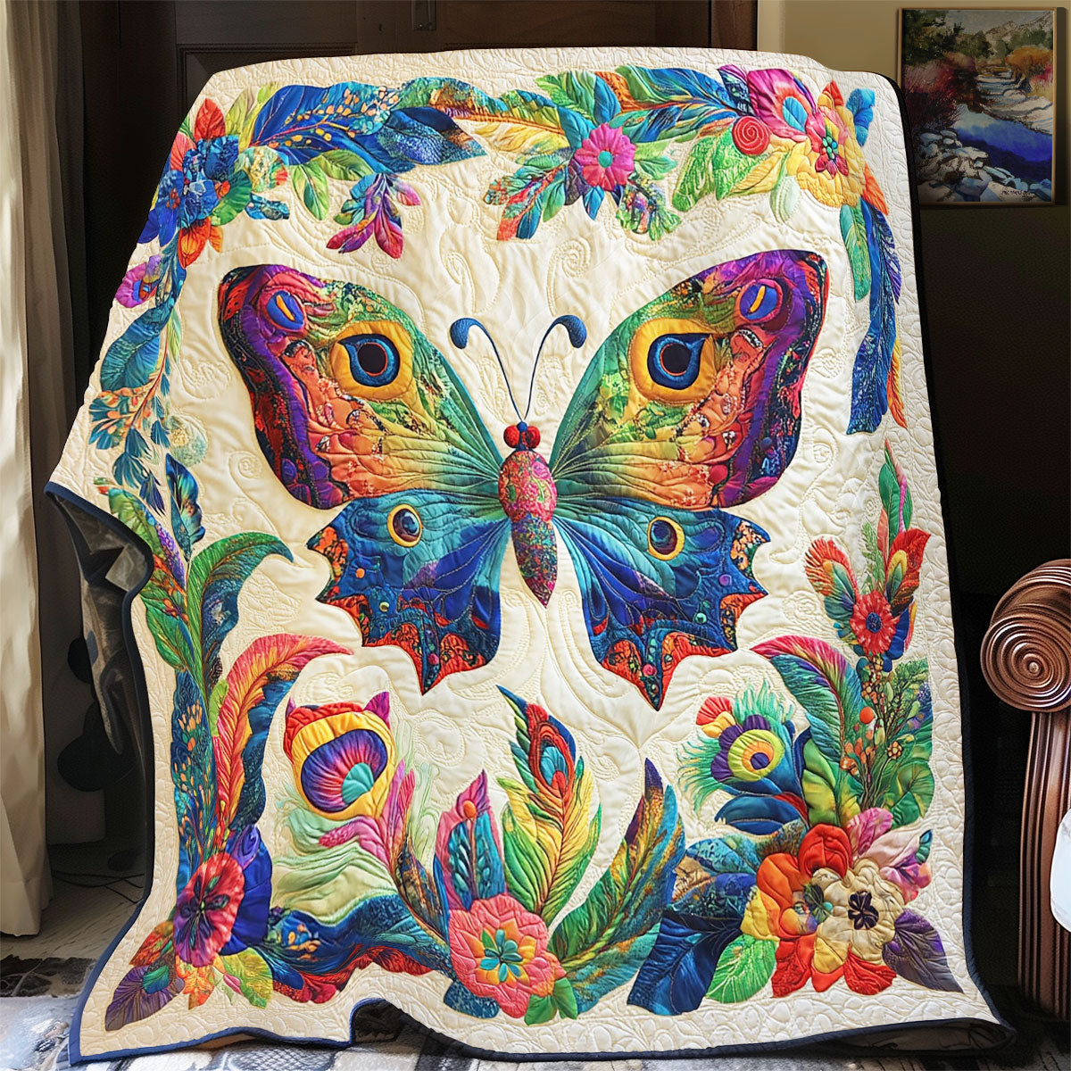 Colorful Butterfly WY1801055CL Quilt