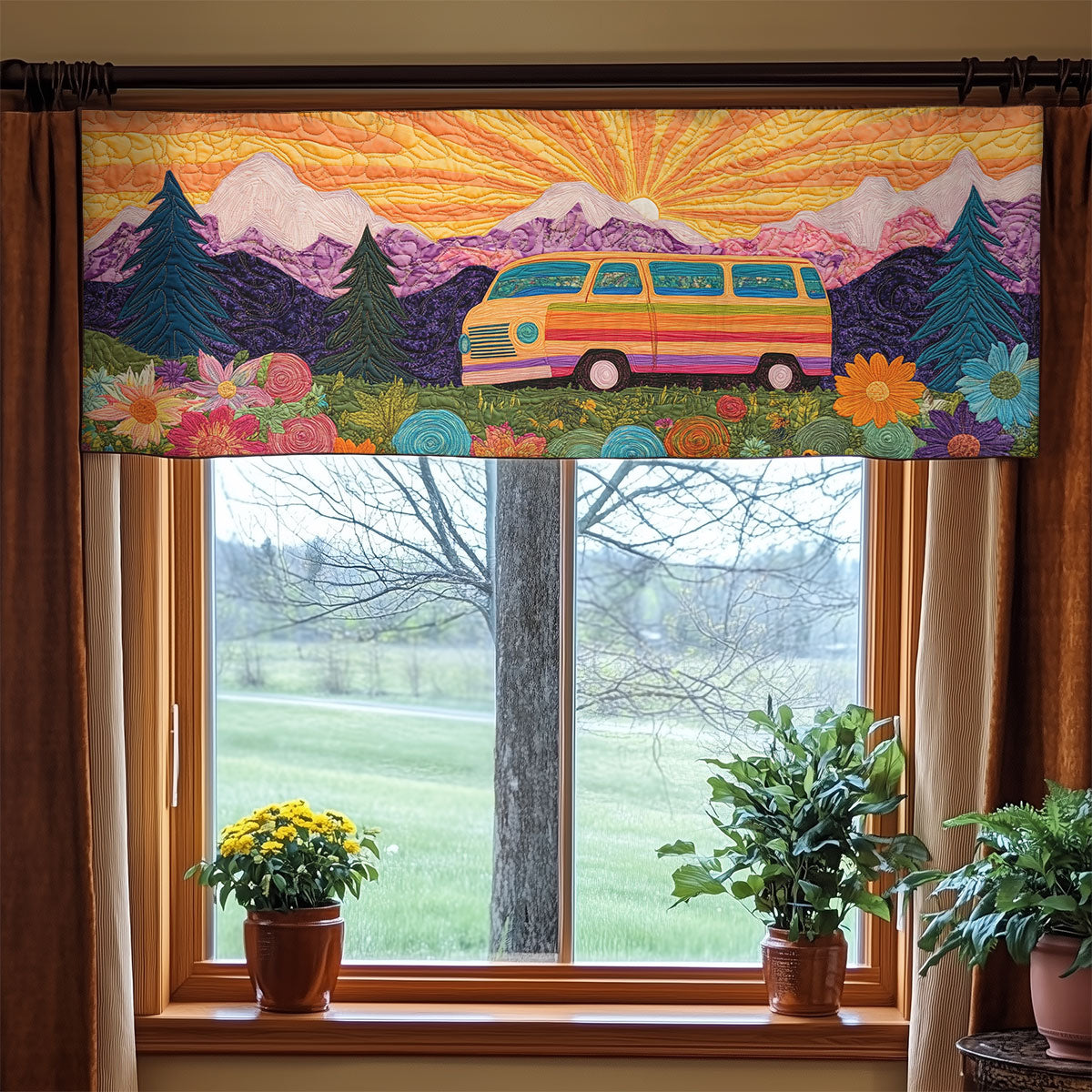 Van Hippie WX1405046CL Quilted Valance