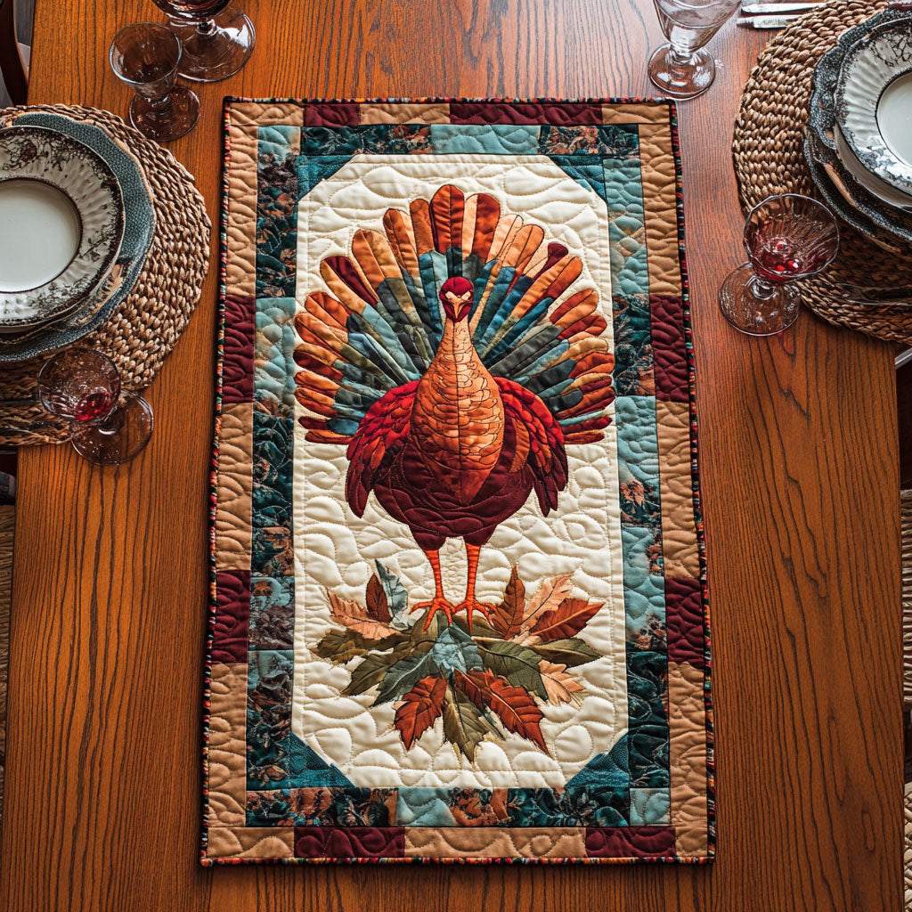 Charming Turkey CP2605027CL Quilted Table Runner