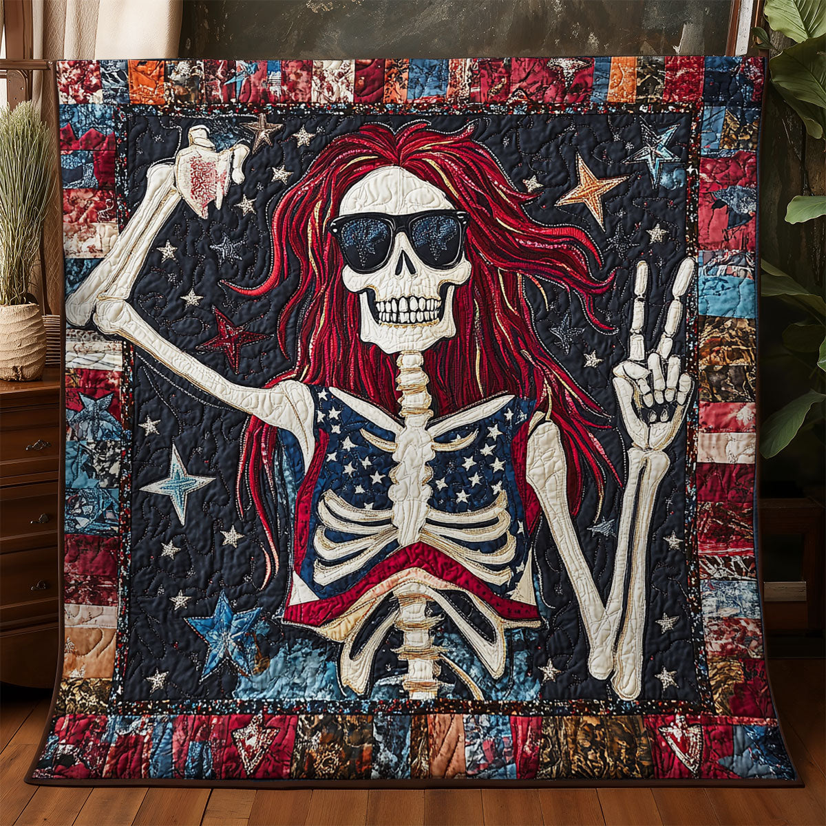 Happy Skull WX0406026CL Quilt
