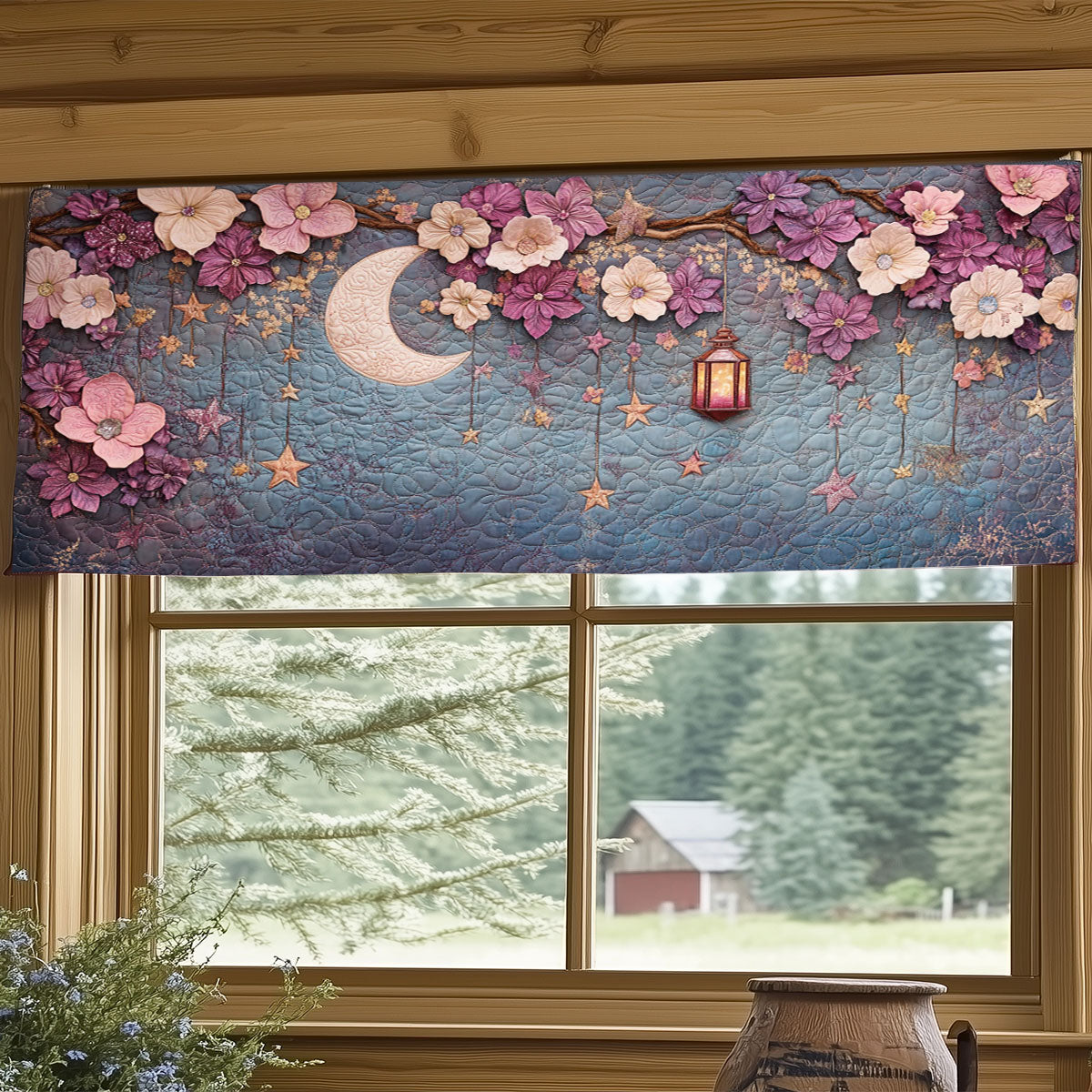 Magnolia Lantern Night WJ1404043CL Quilted Valance