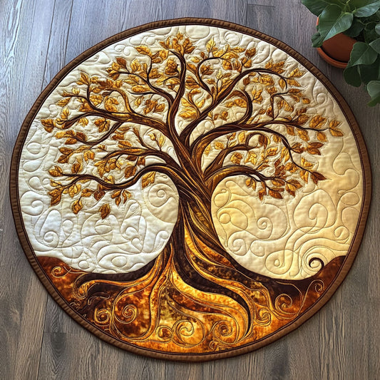 Tree of Life CW1805050CL Quilted Round Mat