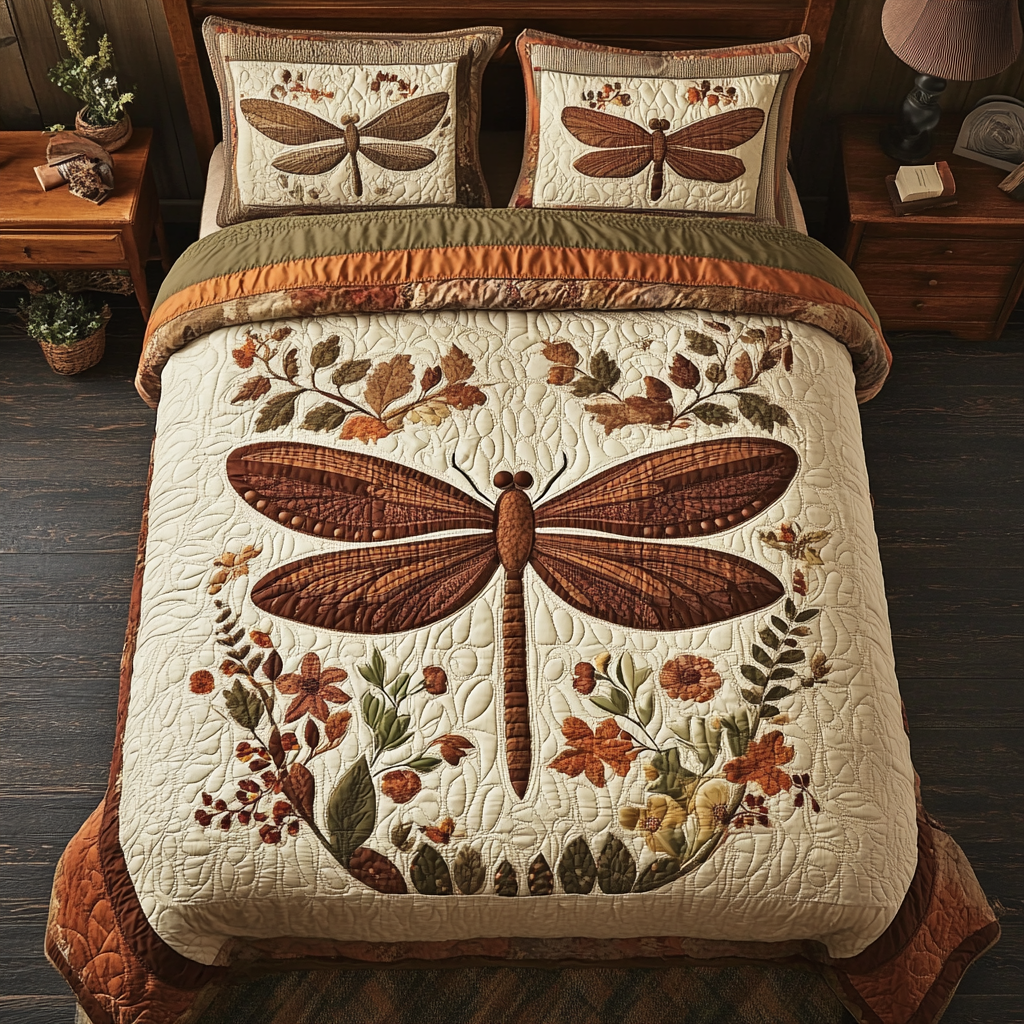 Brown Dragonfly XR0603014CL Duvet Cover Set