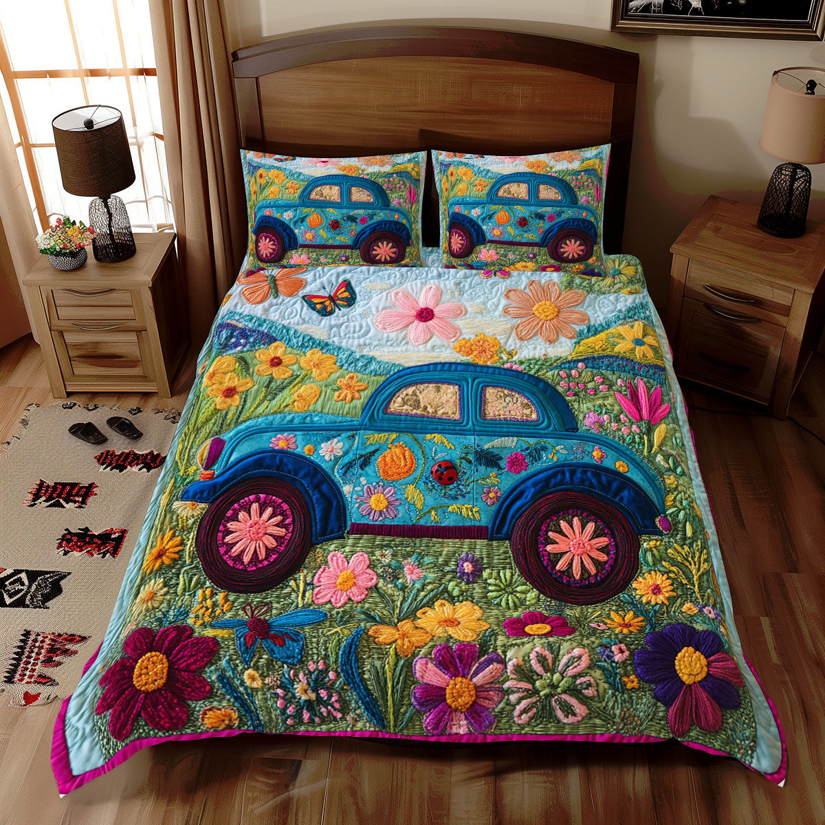 Floral Car WX2112062CL Duvet Cover Set