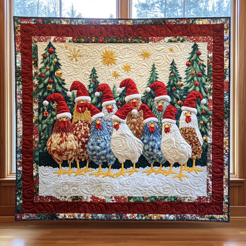 Christmas Chicken CW0810057CL Quilt