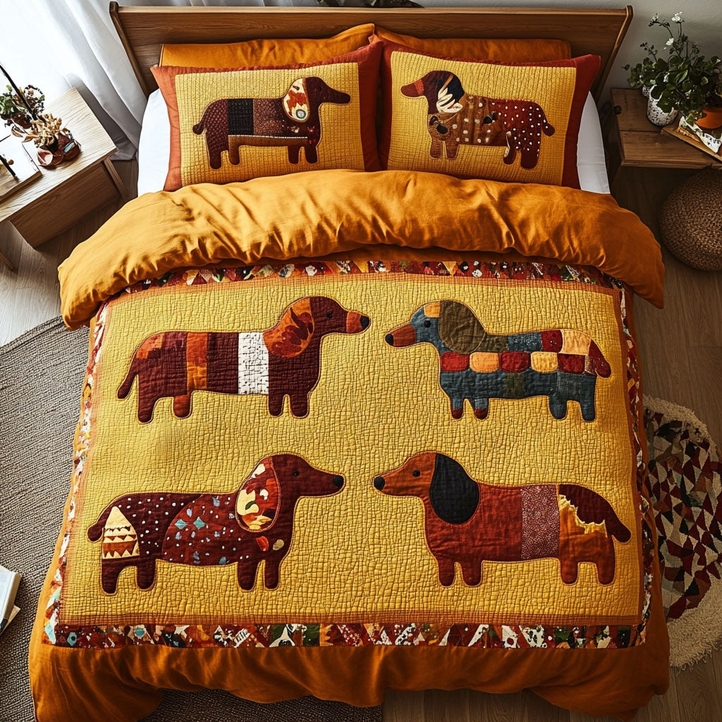 Rusty Dachshund WN2608088CL Duvet Cover Set