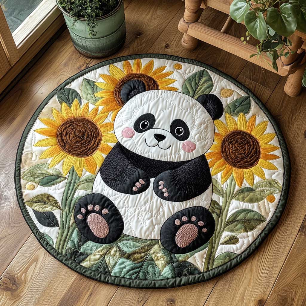Panda Meadow WN1903019CL Quilted Round Mat