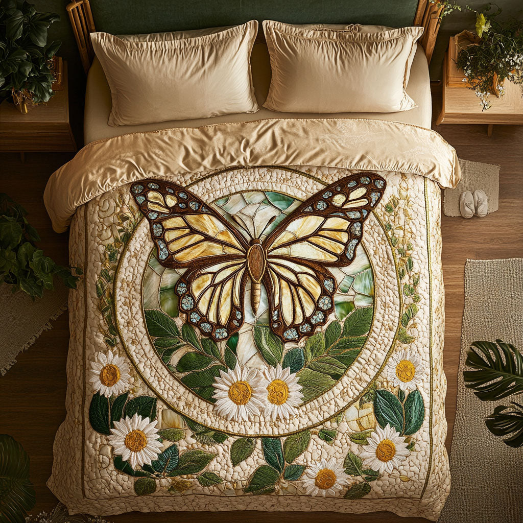 Golden Butterfly Garden WN3005027CL Duvet Cover Set