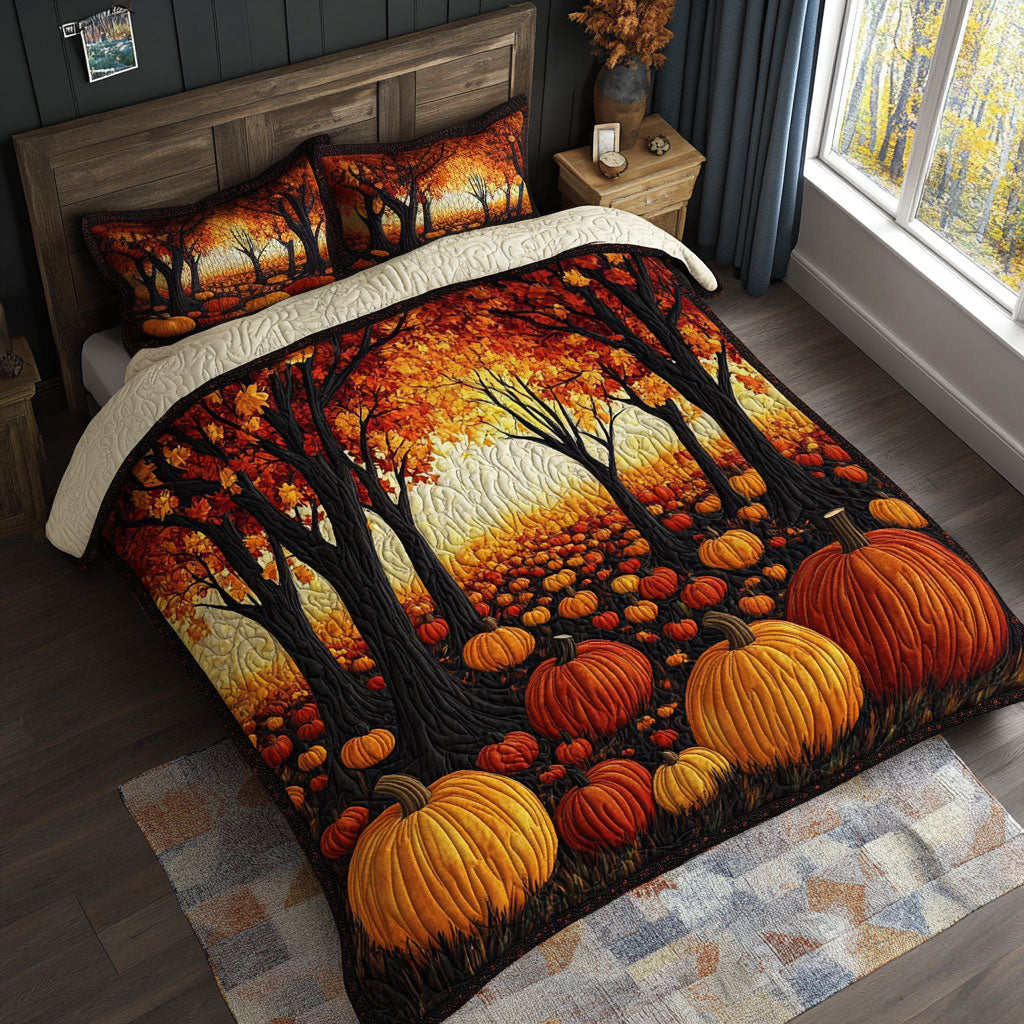 Pumkin In The Autumn Forest DH1809029CL Duvet Cover Set