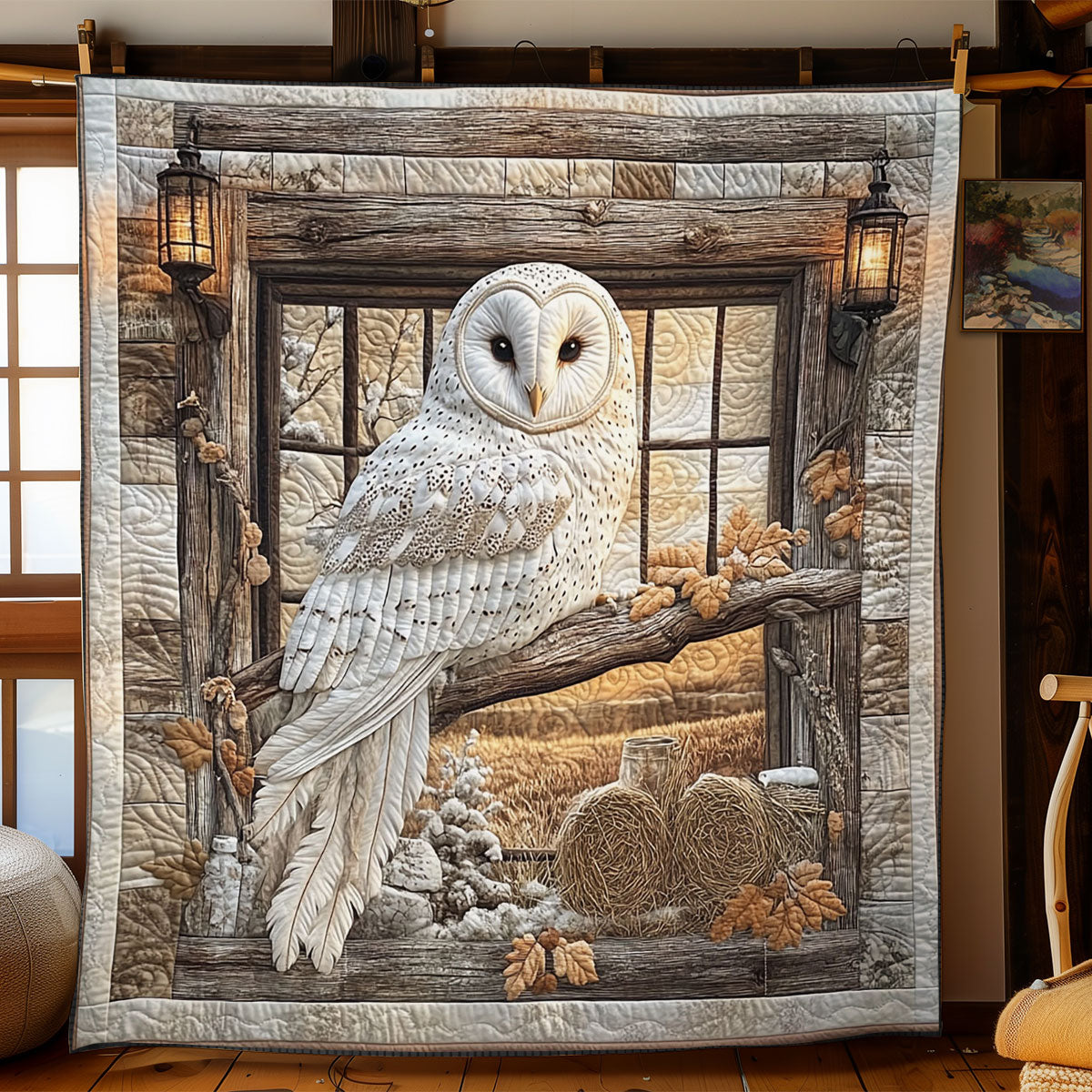 Snow Owl Perch CP0406047CL Quilt